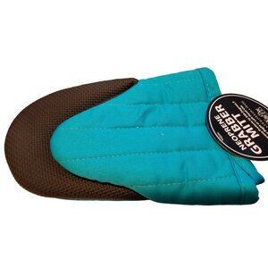 Grabber Mitt Kitchen  Basics Peacock Neoprene Grabber Mitt 7 in x 5 in size fits